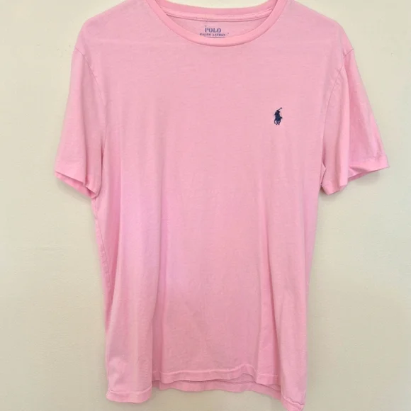Polo Ralph Lauren Men’s Pink Custom Slim Fit T-Shirt – Size Medium - Picture 2 of 5
